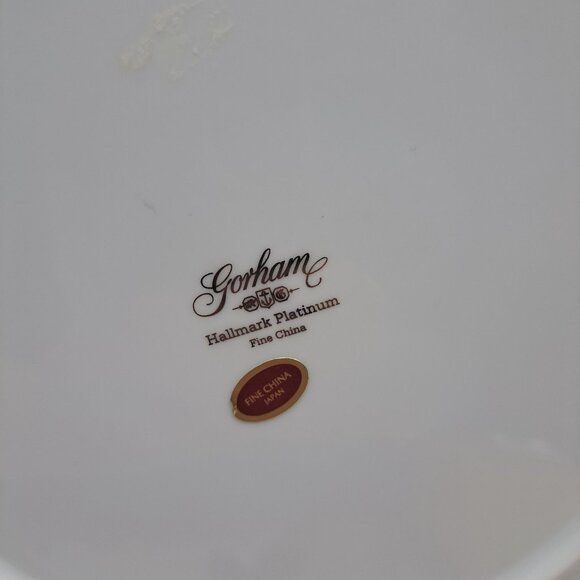 Hallmark Platnum Trim and Verge by Gorham Fine China Dinner Plate Circa 1993-97 - Picture 4 of 8